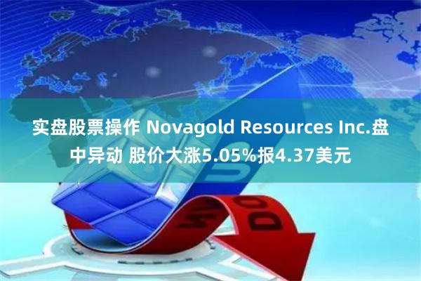 实盘股票操作 Novagold Resources Inc.盘中异动 股价大涨5.05%报4.37美元